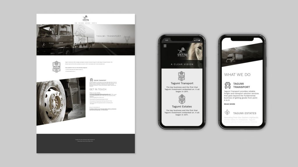 Tagumi responsive webpage designs