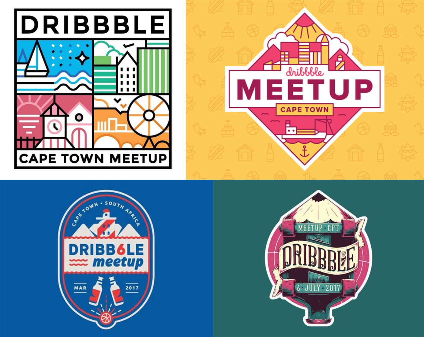 Cape Town Dribbble Meetup Logos