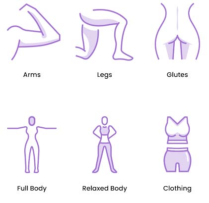 Female Personal Trainer Brand Identity Icon Design Set