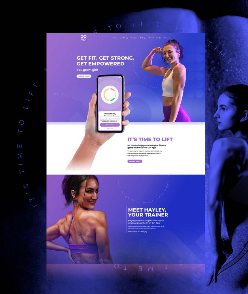 Female Personal Trainer Website Design