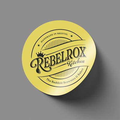 Sticker branding for an artisanal bakery